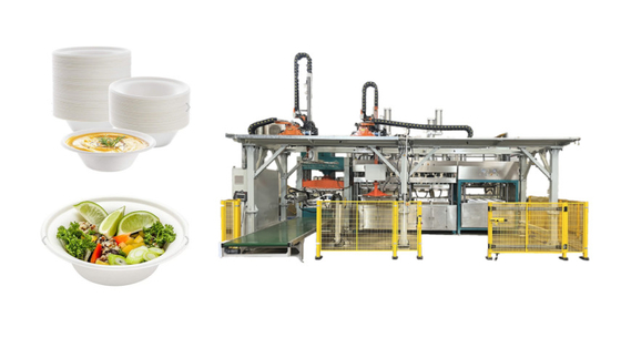 Μηχανή συσκευασίας δείπνου μίας χρήσης Pulp Molding