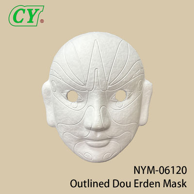 Λευκές μάσκες προσώπου DIY για πάρτι, μάσκες προσώπου από χαρτί πολτού που βάφονται, για το Halloween